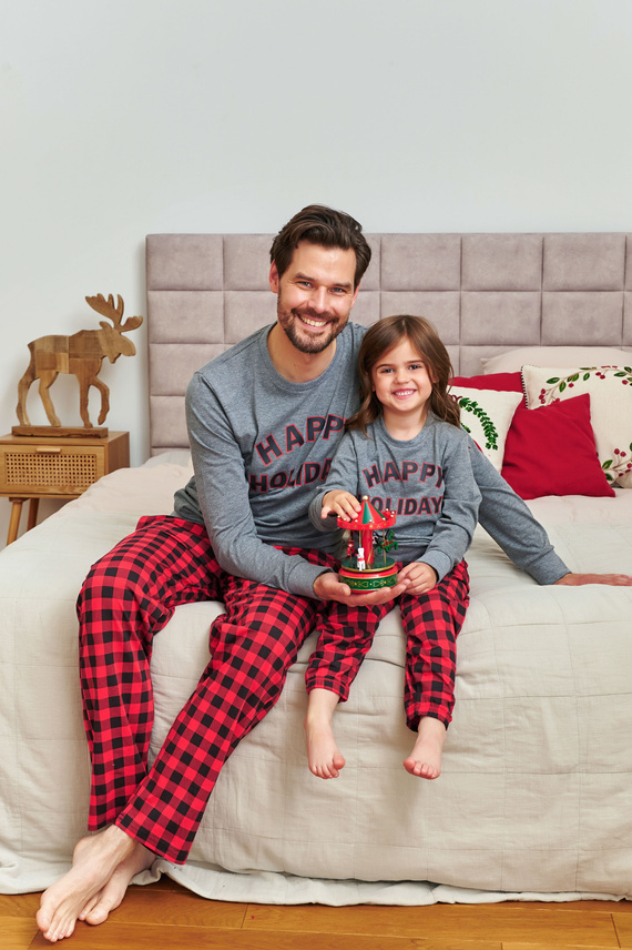 7344 Pánske tmavosivé pyžamo Doctor Nap - 100% bavlna