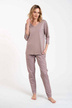 Pyžamo Betty s 3/4 rukávmi cappuccino