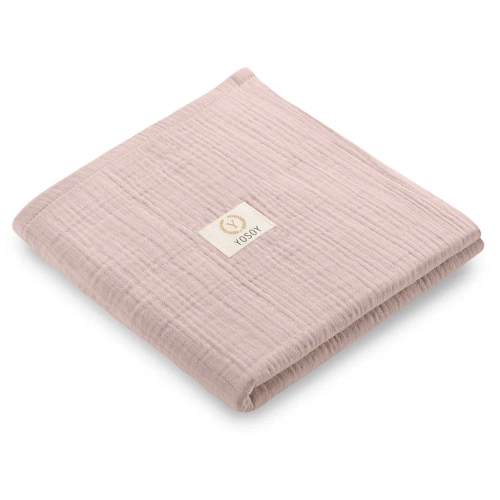 Ružová bavlnená mušelínová plienka Yosoy - mäkká a bezpečná OEKO-TEX