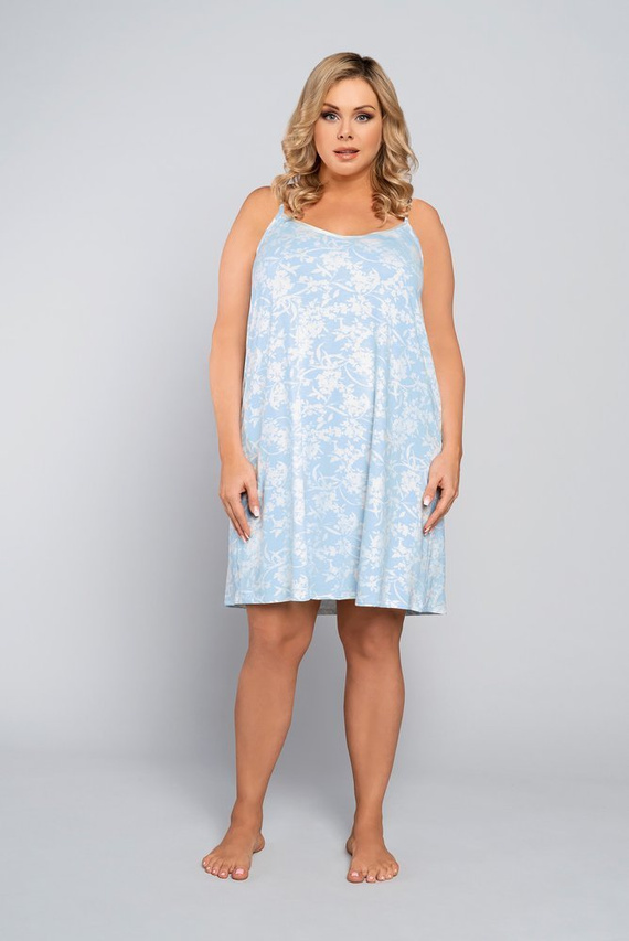 Nočná košeľa Breeze, úzke ramienka Italian Fashion - lososová