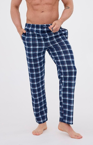 691/61 Pánske pyžamové nohavice Cornette - dlhé, kockované, bavlnené
