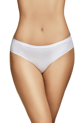 Figi bikini Selene 400 biele hladké bavlnené klasické, 2 ks