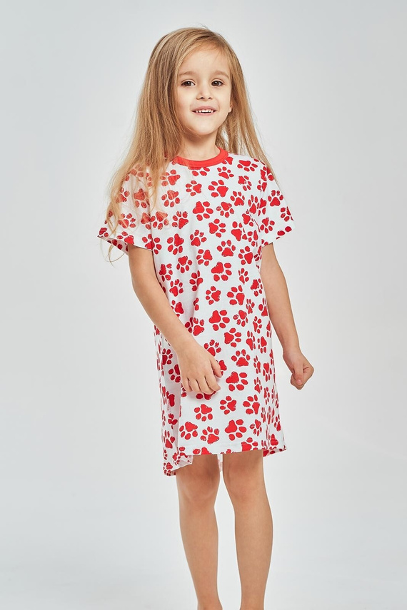 Dievčenská nočná košeľa Taro 3549 Nela červená 100% bavlna