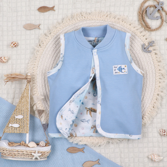 ABN-5458 Sea Of Joy Nini vesta - organická bavlna, pohodlné zapínanie