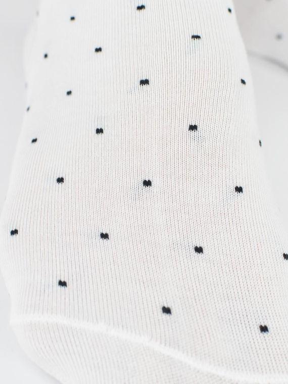 Dámske neviditeľné ponožky Noviti ST077 – modal, bodky, ploché švy ecru