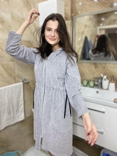 498 Macarena II Dámsky krátky župan Forex - svetlý melír