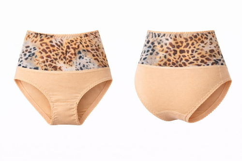 Mitex IGA WILD tvarujúce nohavičky s vysokým pásom na vyhladenie brucha wild black