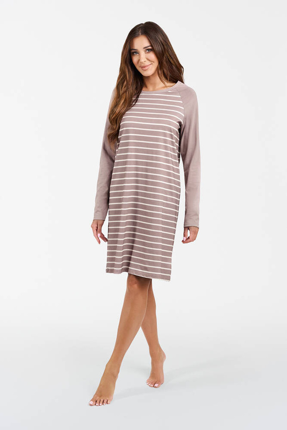 Nočná košeľa Oda Italian Fashion - cappuccino print