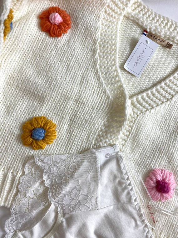 530 Iness Vysoké nohavičky De lafense - biele