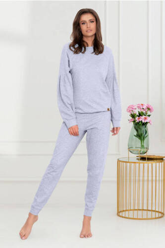 Parma Dámska súprava s dlhým rukávom, nohavice Italian Fashion - sivá