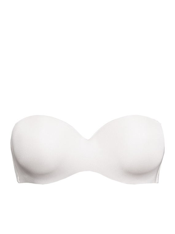 1580 Push-up podprsenka Fantastic - bandeau, mikrovlákno Sielei white
