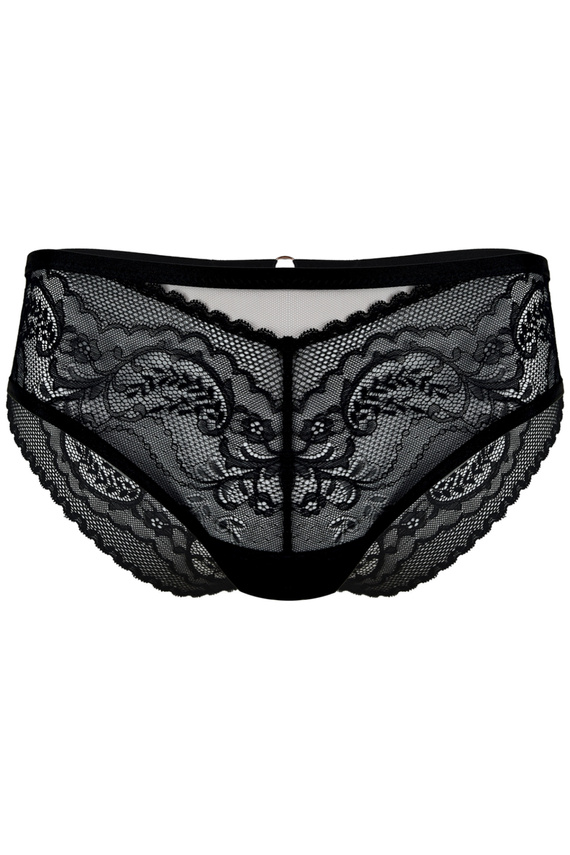 19236 Feel Panties Mediolano Black - Čipkované zmyselné nohavičky pre ženy