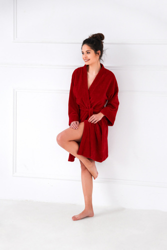 Rolovací župan pre ženy Sensis - červený