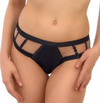 2505 Dámske nohavičky Lupoline - čierno-béžové