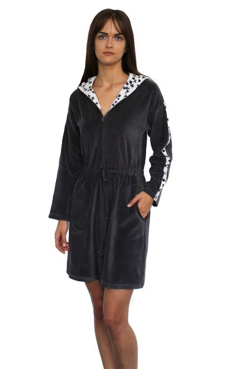 438 Marisol Dámsky župan - grafitový