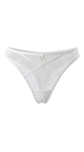 Stringy Unikat Adeli biele vyšívané tylové elegantné dámske premium