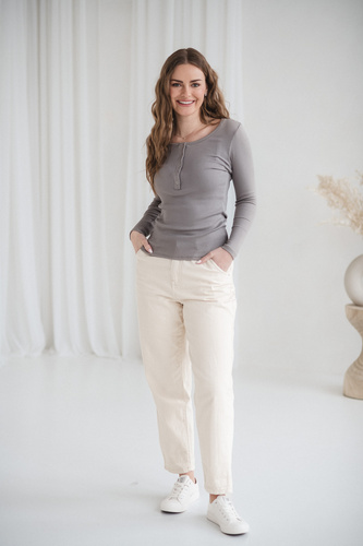Tummy Milk&Love tehotenská a dojčiaca blúzka viskóza gray