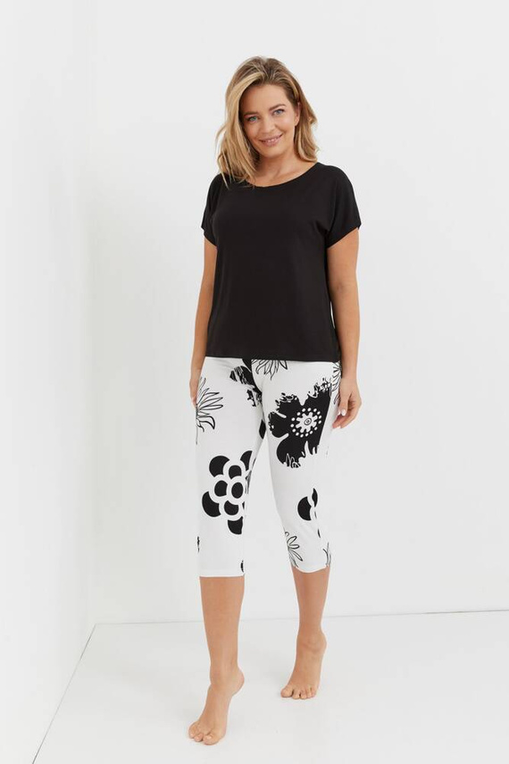 743 Elle Forex Dámske pyžamo - čierno-ružové