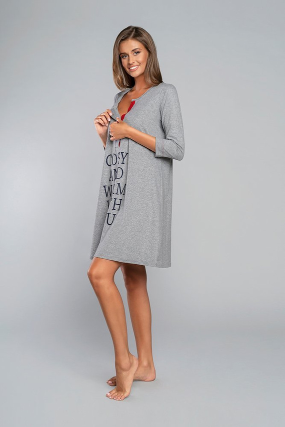 Balm tričko pre tehotné a dojčiace ženy. 3/4 rukáv Italia Fashion - melange