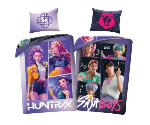 Bavlnené obliečky K-POP Demon Hunters Halantex 140x200 mikrofibra + 70x90