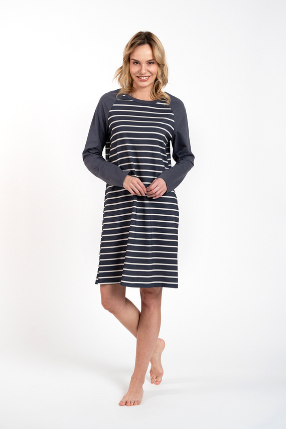 Nočná košeľa Oda Italian Fashion - grafitová potlač