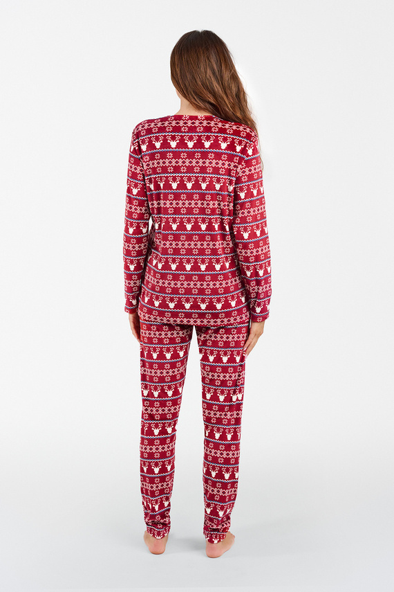 Island Fleece Dámska súprava Italian Fashion - bordová potlač