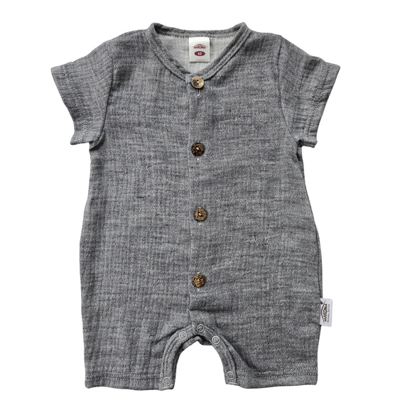 Baby Rampers Just Muslin 02235RN Makoma navy - mušelín 100% bavlna, krátky rukáv