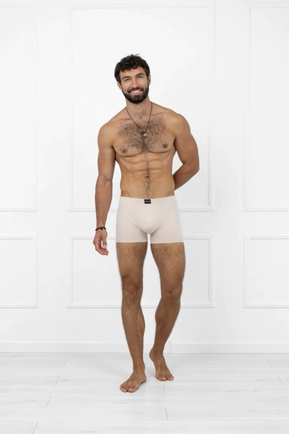 Apollo pánske boxerky Italian Fashion beige - bavlna, elastický strih