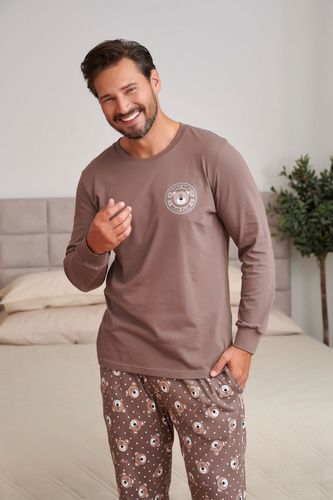 Doctor Nap 7508 Bear Club Dámska pyžamo hnedé 100% bavlna medvedíky