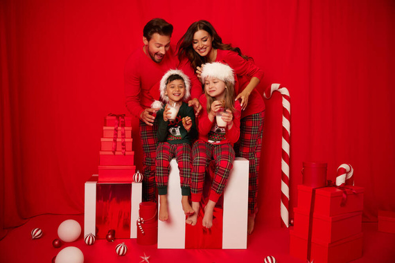 Tess Detské pyžamo Italian Fashion - červené/potlač