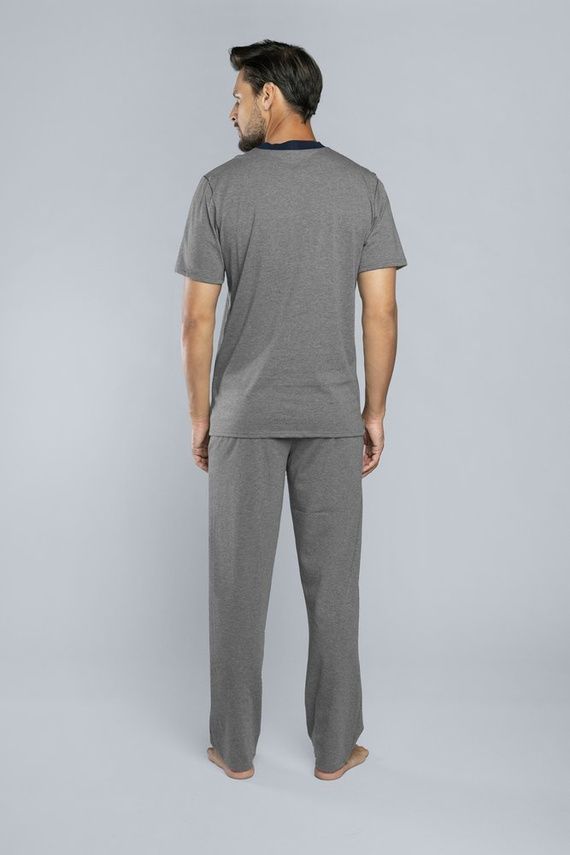 Profit Pánske pyžamo s krátkym rukávom a dlhými nohavicami Italian Fashion -¶r.melange