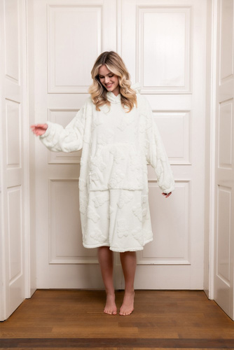 Dámska blúzka Italian Fashion - teplá, oversize, s kapucňou, motív medvedíka