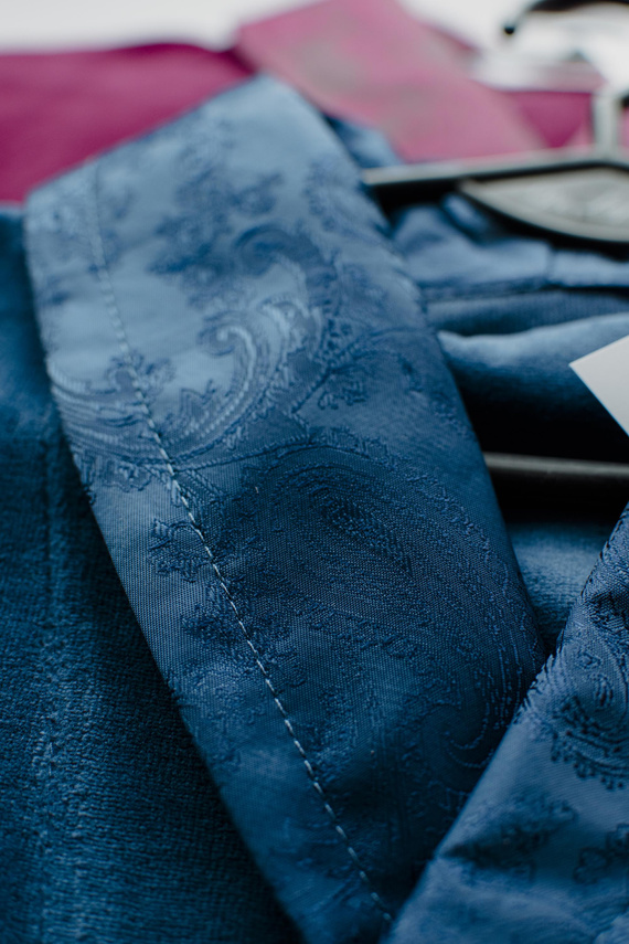 866 Noble Pánsky velúrový župan De Lafense - krátky, elegantný, bavlna - denim