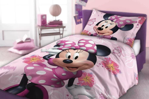 Minnie Mouse Faro ružové bavlnené posteľné prádlo -100% bavlna, Disney set