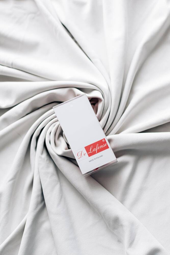 221 De Lafense šifónové podväzky - červené