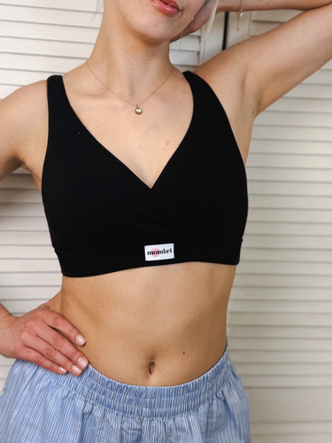 Milk&Love Mombri Klasyk nepremokavá dojčiaca podprsenka black
