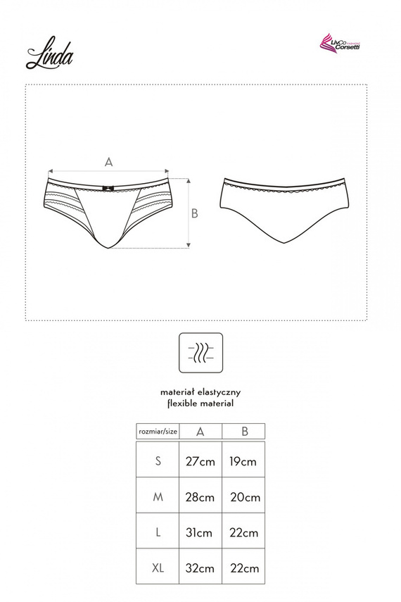 Linda LC 6064 LivCo Corsetti Fashion dámske nohavičky - biele