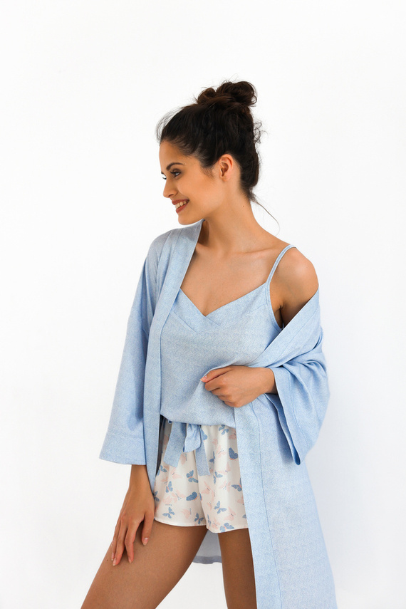 Dámsky župan Felicia Sensis - modrý melanž