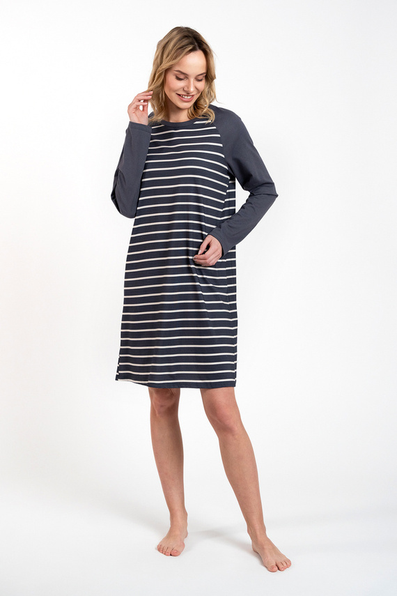 Nočná košeľa Oda Italian Fashion - grafitová potlač