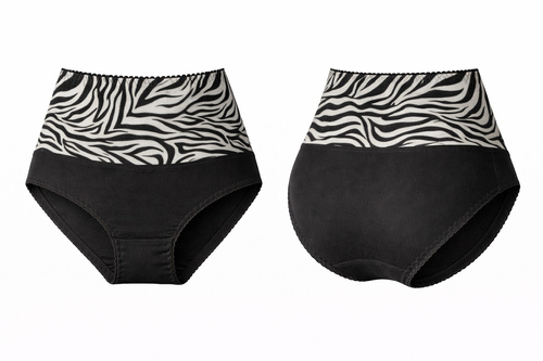 Mitex IGA WILD tvarujúce nohavičky s vysokým pásom na vyhladenie brucha wild black 