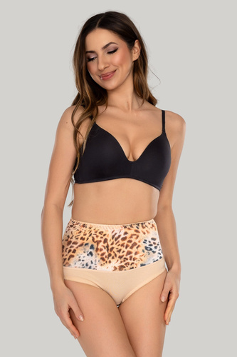 Mitex IGA WILD tvarujúce nohavičky s vysokým pásom na vyhladenie brucha wild black