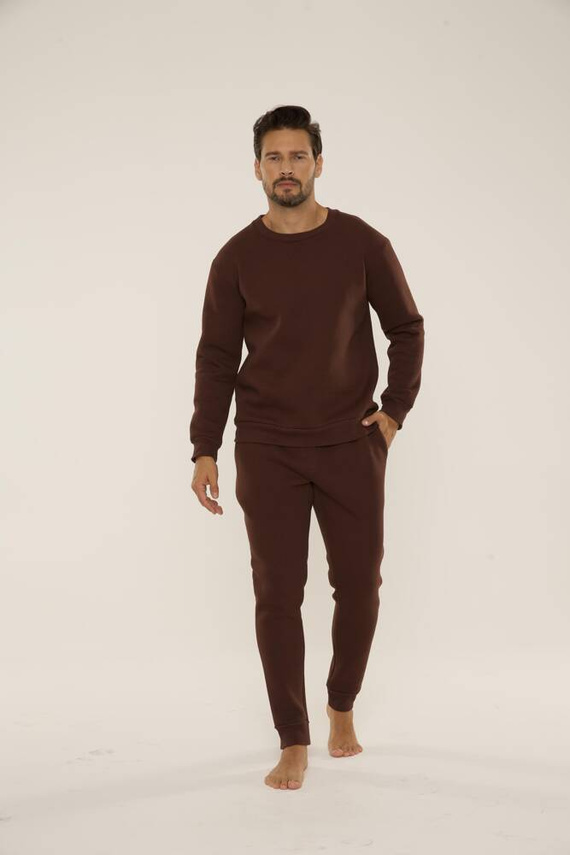 813 Indigo Pánska tepláková súprava De Lafense - čokoládová