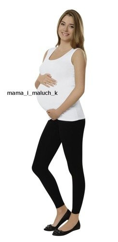 Dlhé tehotenské legíny čierna talianska móda