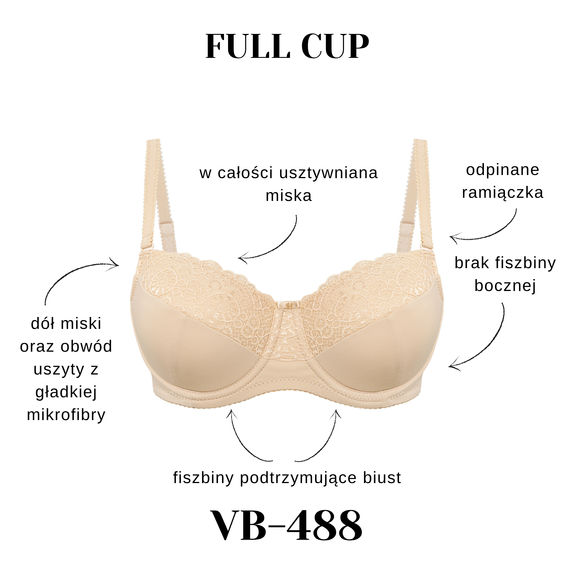 Podprsenka full cup Vena VB-488 pohodlná mäkká stabilná opora