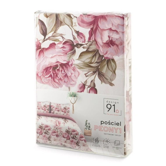 Posteľná bielizeň Peony1 Design 91 kvetinová obojstranná mäkká na zips