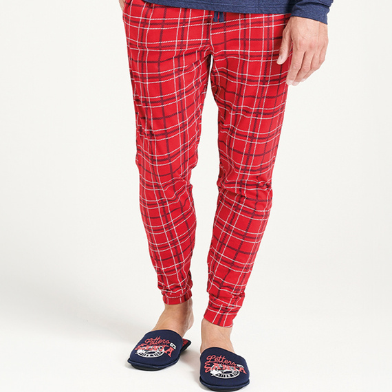 Pánske pyžamo Gioew Sorbetto blue - slávnostné, kockované, pohodlné a štýlové