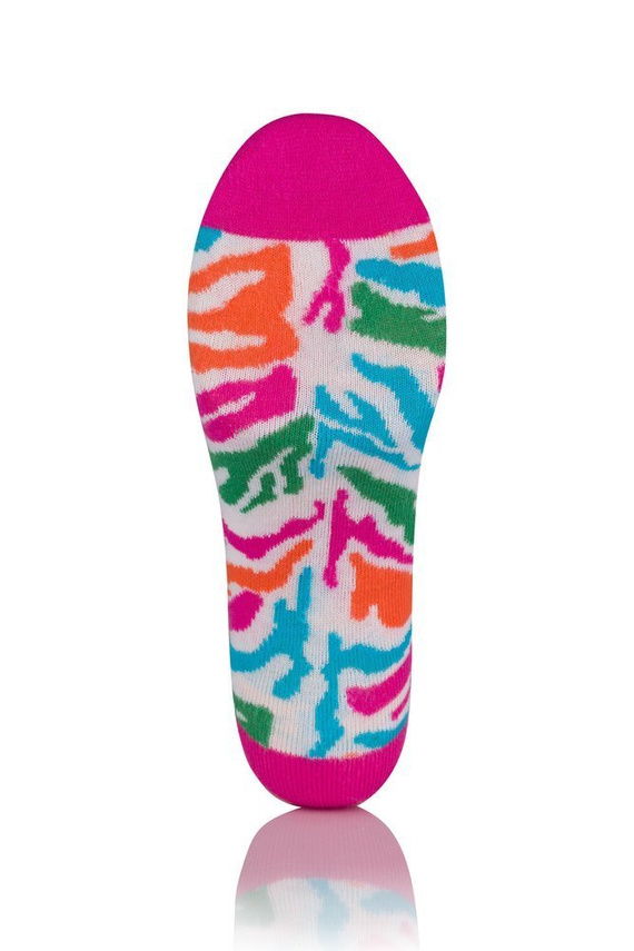 S118S Zebra Ponožky nohy Italian Fashion - amarantová potlač