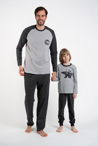 Chlapčenské pyžamo Morten Italian Fashion melange/c.melange