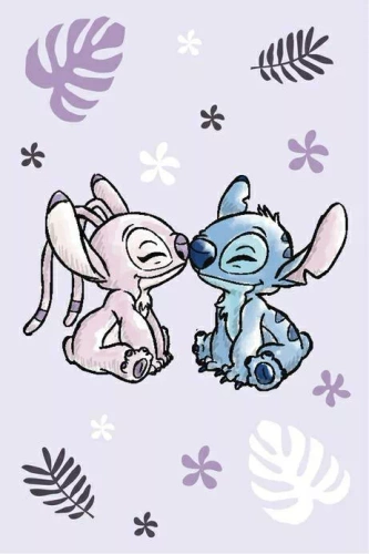Detská fleecová deka Lilo and Stitch Jerry Fabrics | Mikrovlákno, mäkké a ľahké