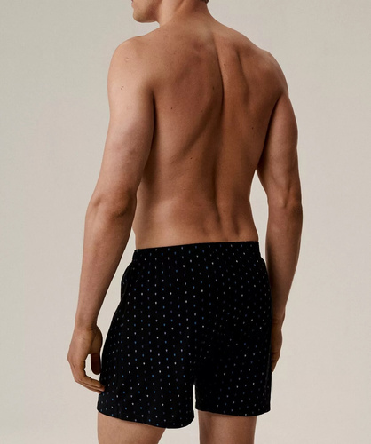 Pánske boxerky Atlantic 2MBX-081 bavlnené čierne - voľný strih, 2 balenia